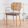 Silla de Comedor de Lujo Ligero Nórdico Silla para el Hogar Venta al por Mayor Hierro Forjado Silla Europea de Ratán Silla de Ocio para Hotel Cafetería Amazon