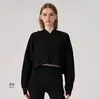 Sudadera con capucha corta de cintura alta para mujer para Otoño/Invierno, Chaqueta Deportiva Casual para Yoga al Aire Libre y Fitness