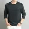 Sudadera de peso pesado de alta calidad para hombre, nueva colección otoño 2026, cuello redondo, camiseta base estampada casual para hombre