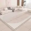 Tapete para Sala de Estar Estilo Creme Simples Tapete de Chão Quarto ao Lado da Cama Tapete Antiderrapante Casa de Alto Padrão Sofá Mesa de Centro Tapete