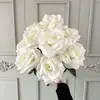 Buquê de 9 Cabeças de Rosas de Diamante para Arranjos de Casamento, Flores Artificiais de Rosa com Múltiplas Cabeças