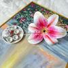 Nueva cabeza de flor de lirio 3D, flor artificial para decoración del hogar, flor DIY, accesorios de flores para zapatos, boda, cabeza de flor hecha a mano, venta al por mayor