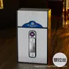 B06 Case de Cigarros com Rosca Grossa Carregamento USB Isqueiro de Arco Isqueiro Integrado de 20 Peças Fabricante de Case de Cigarros Atacado