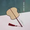Abanico de Caligrafía con Espacio en Blanco para Escribir, Abanico Pintado a Mano por Ambos Lados, Estilo Hanfu, Estilo Antiguo, Abanico con Borla, Arte de Bambú