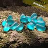 Piedras decorativas para acuarios, paisajismo, acuarios, anacardos azules, cuentas de vidrio, piedra fluorescente, piedra azul, cristal, 1 kg