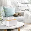 Caja de pañuelos, soporte de pañuelos de escritorio para uso doméstico, mesa de centro de sala de estar, caja de almacenamiento de servilletas multifuncional creativa de lujo de alta gama