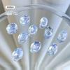 Glaciar Blanco Caramelo Roca Diamante accesorios para uñas fondo puntiagudo diamante de forma especial fondo transparente ángulo recto largo amor desnudo accesorios para uñas de diamante al por mayor