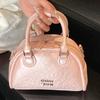 2025 Versión Coreana Diseño Nicho Bolsa de Boliche Portátil para Mujer Primavera y Verano Nuevo Trendy Retro Versátil Bandolera de un Hombro