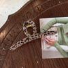 Vintage Leopard Print Grande Grab Clip High-end Grampo de Cabelo Feminino 2024 Novo Disco de Volta da Cabeça Acessórios de Cabelo Elegante Shark Clip