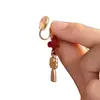 Brincos de Clipe Vermelhos Festivos Ipink para Mulheres Sem Orelhas Furadas, Novos Brincos de Casamento da Cidade Proibida