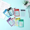 Calculadora Transparente Criativa Coreana Solar para Estudante Portátil Touch Fofa Calculadora de Cartão
