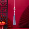 Rueda de Oración de Nudo de Bambú Estilo Antiguo, Borla de Espada, Abanico Tradicional Chino, Colgante de Ropa Estilo Chino Nuevo, Colgante Hecho a Mano para DIY, Falda Mamian