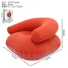 Sofá Inflable de PVC para Exteriores con Reposabrazos, Sofá Puff Inflable de Pana en Forma de U, Sofá Perezoso de Ocio, En Stock Transfronterizo