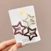 Pinzas para el cabello infantiles de moda con forma de estrella, versátiles y no dañan el cabello, juego de pasadores para arreglar mechones sueltos y flequillo, accesorios para el cabello para niñas