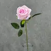 Rosa Veludo Pérola Única Flor Artificial Simulação Casamento Decoração Casa Hotel Cenário Rosa Única