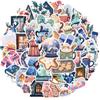 50 pegatinas de invierno cálidas de dibujos animados con grafitis, bola de cristal, árbol de Navidad, taza de agua, teléfono móvil, pegatinas para patineta, decoración de fiesta