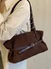 Bolso tote retro de ante, gran capacidad, estilo mujer, nueva colección de otoño de moda 2026, adecuado para ir al trabajo