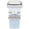 Correa de Silicona Universal para Apple Watch Anillo con Decoración de Flores para Apple Watch