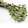 Cuerda de cáñamo de hoja verde directo de fábrica 10M/5M/atar hecho a mano DIY decorativa de bosque jardinería con hojas cuerda encerada