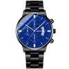 Comercio Exterior Transfronterizo Explosiones Reloj de Negocios Sencillo para Hombre Acero Inoxidable Correa de Moda Reloj Luminoso Calendario Cuarzo
