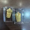 Oro 999 Oro Puro Pegatina para Teléfono Móvil Princesa Por Favor Hazte Rica Pegatina Dorada Pieza de Oro Tesoro Oro Tarjeta de Oro Pequeño Regalo 2mg