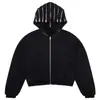 Sudadera con capucha y cremalleras múltiples de manga larga Y2K, color liso, estilo punk oscuro callejero, Hip-Hop Ins