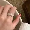 Versión Coreana del Anillo de la Rueda de la Fortuna Feliz para Mujer, Diseño de Nicho, Retro, Gama Alta, Estilo Lindo, Abierto, Anillo Ajustable para Dedo Índice
