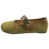 Nuevos mocasines de otoño con velcro 2026, aumento de altura interior, zapatos Mary Jane de ballet de gamuza Birkenstock para mujer, estilo retro