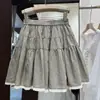 Primavera 2026 Nueva Falda para Mujer Estilo Japonés Suelta de Cintura Alta Falda de Capas Ropa para Mujer Estilo Mori