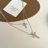 Colar Cruz de Diamante Elegante Moda Nicho Design Simples Versátil Corrente de Colar de Alta Qualidade Colar de Casal Tendência