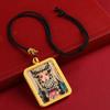 Tangka Estilo Tíbet Semipintado a Mano Dorado Pintado Zaki Lamu Vida Pasada y Presente Colgante Thangka