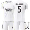 2526 Camiseta de Local del Real Madrid No. 7 Ronaldo No. 10 Mbappé No. 5 Camiseta Transfronteriza para Niños y Adultos Bellingham