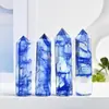 Venda Quente Transfronteiriça Pedra Bruta de Cristal Natural Coluna de Cristal Fundido Azul Coluna Hexagonal Prisma Hexagonal de Ponta Única Natural Espécime Mineral Ornamento