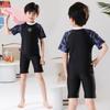 Roupa de Banho Infantil para Meninos Manga Longa Secagem Rápida Duas Peças Proteção Solar 2026 Roupa de Banho para Bebês e Meninos Mais Velhos Equipamento Profissional