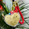 Trébol de Cuatro Hojas de Oro Puro 999 "Hazte Rico al Instante" Colgante de Oro, Llavero "Princesa, Por Favor Hazte Rico", Artículo de Promoción para Transmisión en Vivo de Ceremonia de Apertura