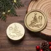 Nuevos sellos de lacre de la serie navideña con diseños de muñeco de nieve, Papá Noel y renos, hechos de latón para decoración de diarios