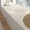 Linha de creme estilo ins almofada de bay window tapete de cabeceira tapete tapete de quarto tapete de sala de estar tapete de laço longo para quarto piso do quarto