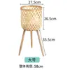 Suporte de flores nórdico suporte de plantas para sala de estar suporte para vasos de flores conjunto de cestos trançados de rattan para varanda display