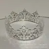 Coroa de Rei e Rainha Vazada em Ferro Forjado, Tiara Infantil de Novo Padrão, Confeitaria, Decoração de Flores, Decoração de Casamento