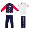 Ropa de Jardín de Infancia Traje de Primavera y Otoño Uniforme Escolar para Estudiantes de Primaria y Secundaria Uniforme de Clase para Niños Uniforme de Actuación Uniforme de Béisbol de Tres Piezas para Universidad