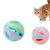 Juguete Nuevo Transfronterizo Pelota Sonido de Gato Pelota con Cascabel Se Puede Mover para Aliviar el Aburrimiento Juguete de Mascota Gato Hueco de Colores