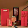Set de Regalo Temático Rojo para Bodas para Recién Casados: Caja de Regalo Peine de Sándalo, Peine Masajeador con Cojín de Aire, Regalo Práctico para Mujeres, Recuerdo para el Cuidado de la Salud