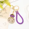 Chaveiro Pingente Saco da Sorte Flor de Ameixa Popular Transfronteiriço com Strass, Cordão de Couro Metálico Trazedor de Sorte, Decorações de Ano Novo Venda por Atacado