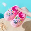 Crocs para niños Hebilla Antideslizante Eva Ligero y a Cuadros Dos Usos Pantuflas para Bebé Niños Niñas Estilo Dibujos Animados