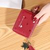 Cartera Mori para Mujer Mini Portátil Corta con Cremallera Cartera Pequeña Dulce Monedero Lindo Tarjetero Monedero