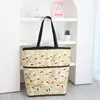 Bolsa de Almacenamiento Plegable Ecológica con Cremallera para Supermercado, Gran Capacidad, Tela Oxford Gruesa y Duradera, Bolsa de Mano para Compras Doméstica