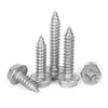 Tornillos Autorroscantes con Cabeza Hexagonal y Ranura de Cruz de Acero Inoxidable 304 Tornillos Autorroscantes con Cabeza Hexagonal y Ranura de Cruz