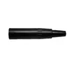 Mini XLR de 4 pines P-Pin Carcasa Chapada en Oro Negro Chapada Enchufe para Micrófono Mezclador Amplificador