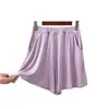 Calças Casuais de Algodão Modal para Mulheres, Leggings Soltas de Cintura Alta, Calças Saia, Calças Esportivas de Praia Plus Size, Alongamento das Pernas, Fluorescente