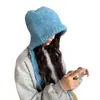 Gorro de Invierno Bolsa Sombrero Sombrero Tejido de Doble Propósito Invierno Cálido Protección para las Orejas Exterior Lana Forrado con Vellón Sombrero Tejido a Prueba de Viento